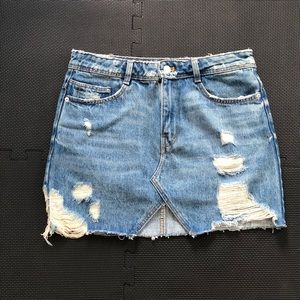 Zara denim skirt.